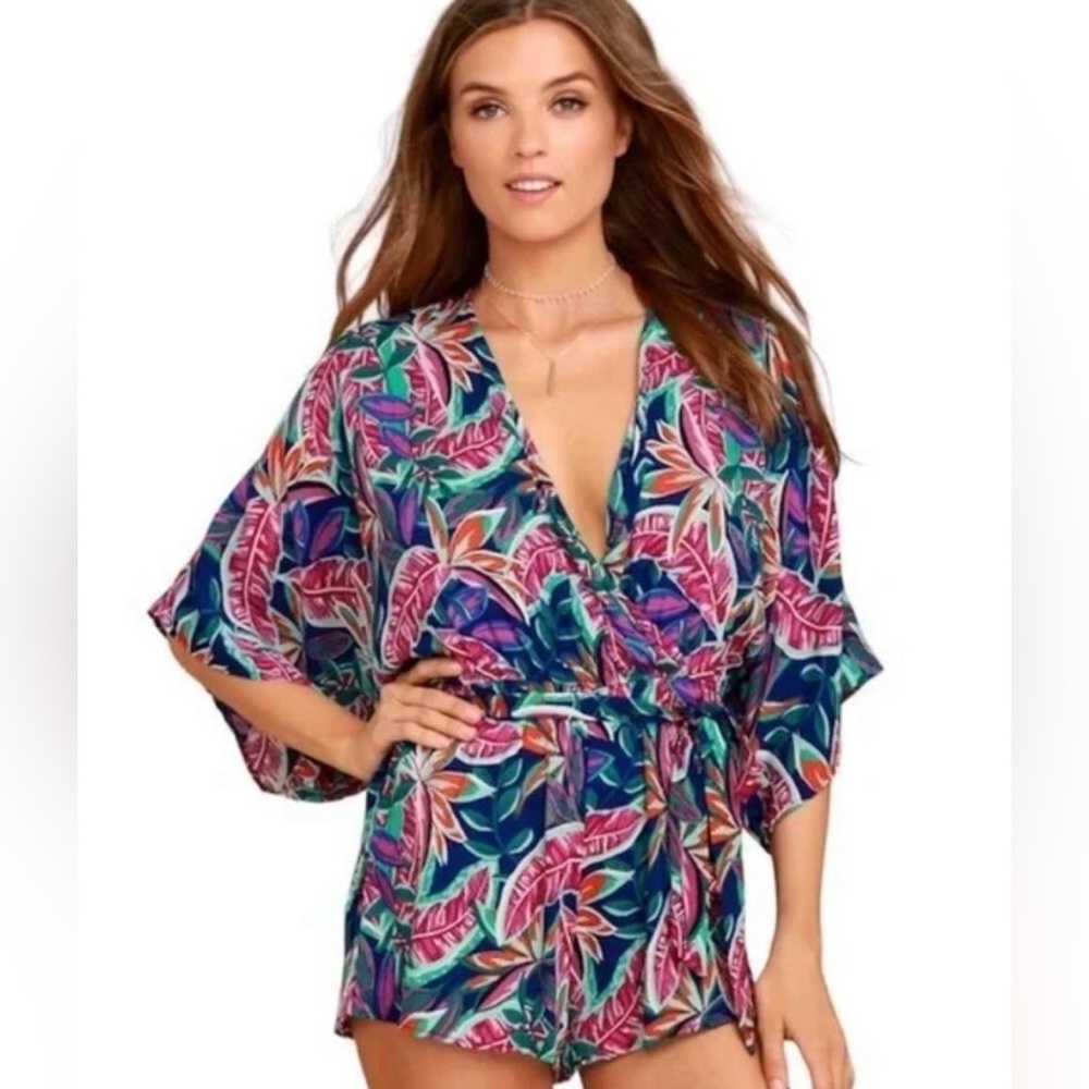NWOT*Lulus Hypnotized Purple Print Romper L